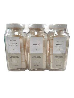 Joon X Moon Coconut Exfoliating Sugar Scrubs Shea Butter Aloe 10 Oz Pack Of 3